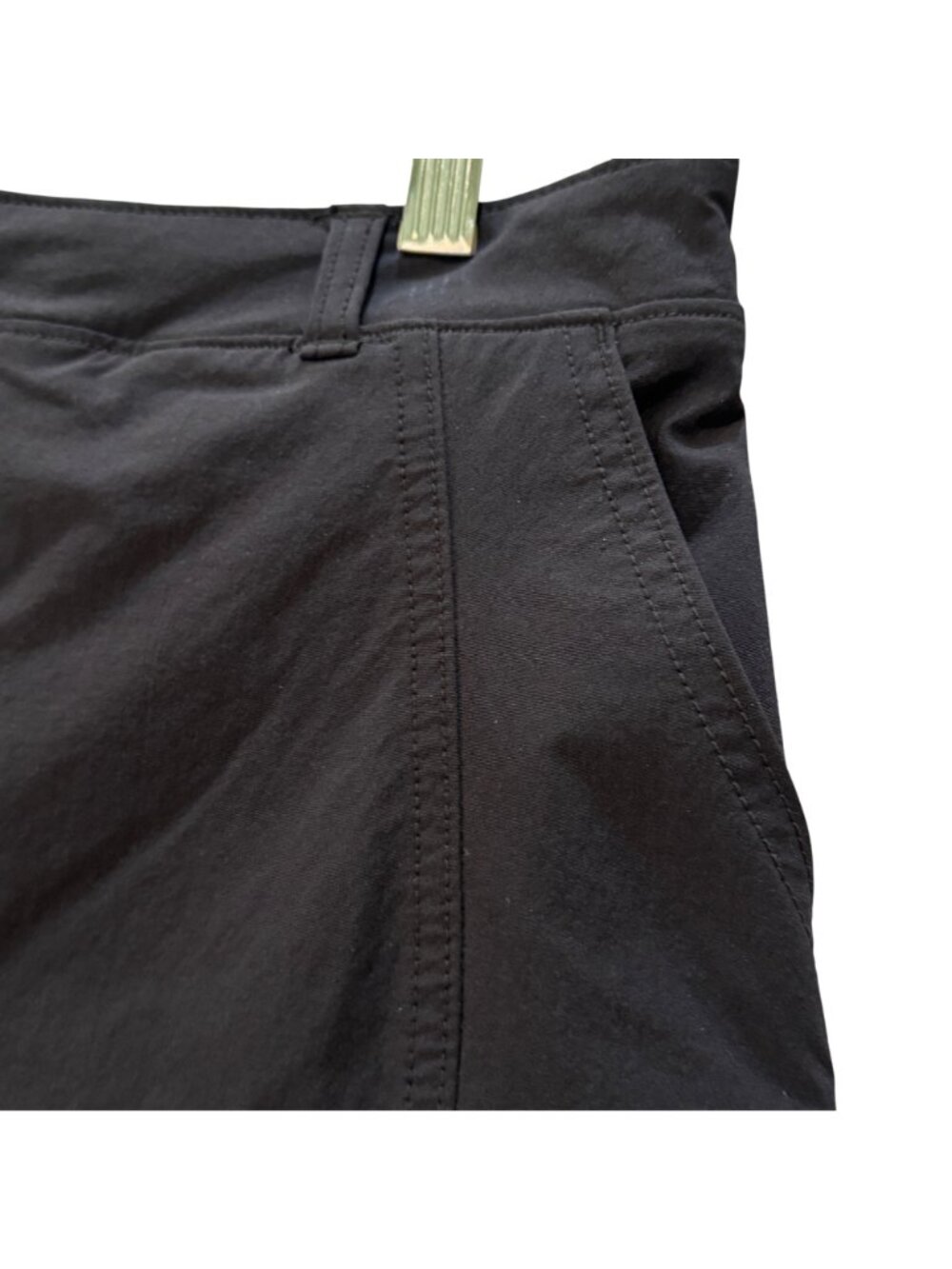 Athleta Black Skort Women's Size 6 Elastic Waist Inside Stretch Shorts Pockets - Picture 6 of 16